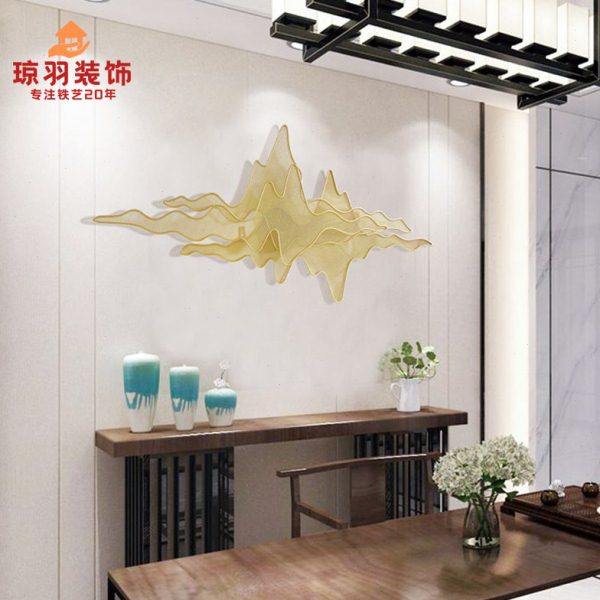 新中式铁艺山影茶室客厅床头电视背景墙挂件酒店玄关墙上装饰品,淘宝优惠券,粉丝福利购,淘宝优惠卷