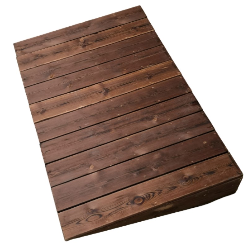 防腐木斜坡地板定制无q障碍实木板门前学步坡道三角垫台阶门槛垫 - 图3