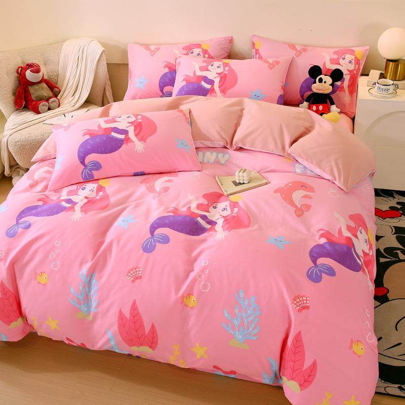 新款可爱纯棉卡通四件套儿童男孩全棉被套学生宿舍床单三件套床品,淘宝优惠券,粉丝福利购,淘宝优惠卷