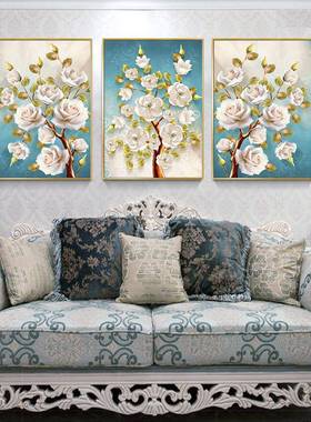 现代北欧式风格客厅装饰画油画壁画挂画卧室沙发背景餐厅简约墙画