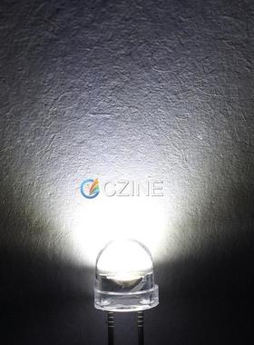 f5草帽高头4.8mm白光LED衣车灯台灯灯珠光源直插式led灯珠