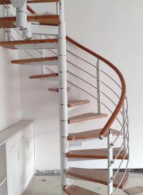 室外旋转楼梯户外阳台阁楼复式中柱旋转楼梯铁艺家用室外梯弧形梯