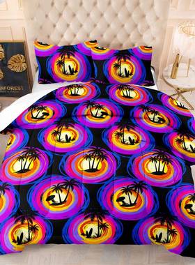 嘻哈豹纹潮流炫酷数码印花羽丝棉被外贸胖被子