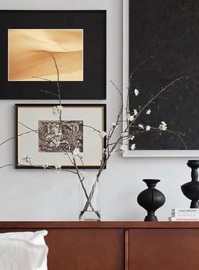 简约中古风艺术氛围感组合挂画客厅书房高级感装饰画复古抽象壁画