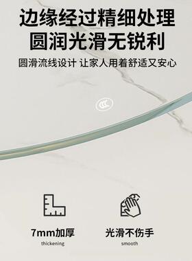 大圆桌转盘旋转家用钢化玻璃餐桌底座圆桌面饭桌手动转台火锅圆台
