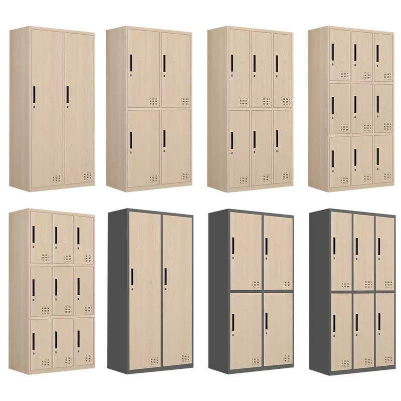 员工更衣柜宿舍衣柜储物柜钢制木纹浴室铁皮柜健身房存包柜子带锁,淘宝优惠券,粉丝福利购,淘宝优惠卷