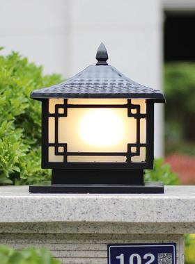 户外柱头灯中式围墙灯门柱灯庭院灯墙头灯大门灯柱子灯防水景观灯