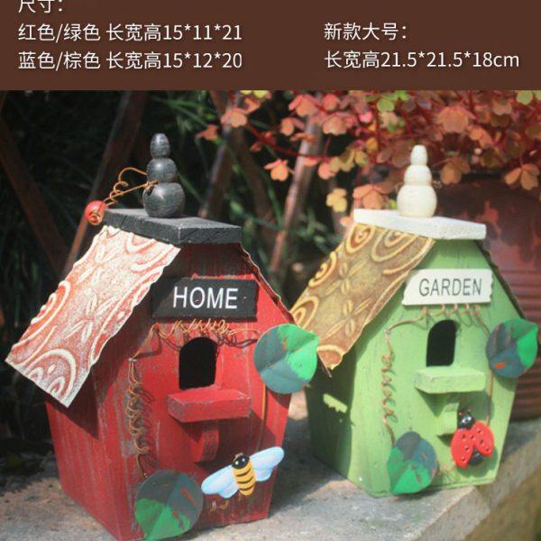 花园装饰户外庭院实木房子鸟窝鸟屋阳台布置壁挂家居造景摆件,淘宝优惠券,粉丝福利购,淘宝优惠卷