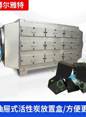不锈钢干式漆雾过滤器一体化二级环保废气处理设备活性炭吸附箱