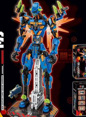 坦克牌9228EVA机甲初号机终号难度拼装积木潮玩摆件男孩高玩具