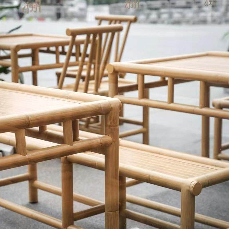 户外方桌茶桌茶几竹制品家具复古庭院竹桌椅组合竹椅子老式竹桌子,淘宝优惠券,粉丝福利购,淘宝优惠卷