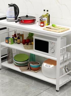 厨房置物架收纳长方形落地多层多功能储物架桌子家用置物桌切菜桌