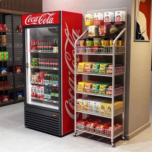 超市零食货架便利店网红饮料食品展示架商店玩具多层置物可移动架 - 图0