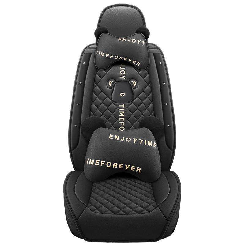 四季通用布艺汽车坐垫冬季透气车垫可爱防滑简约卡通棉麻全包座垫,淘宝优惠券,粉丝福利购,淘宝优惠卷