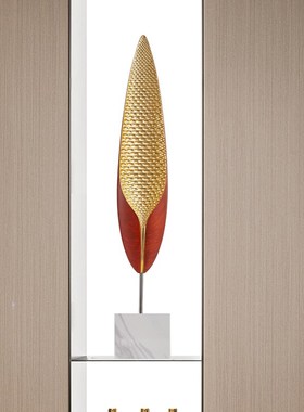 大型轻奢软装高级感摆件大件现代客厅玄关壁龛高细长高档开业礼品