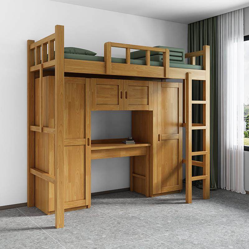 实木制式营具双层床公寓上下铺组合高低床宿舍床单人床带底柜,淘宝优惠券,粉丝福利购,淘宝优惠卷