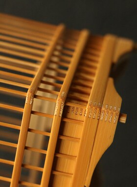 精品老师傅纯手工精工制作天然老玉竹方形蝈蝈笼竹丝小鸟笼虫笼子