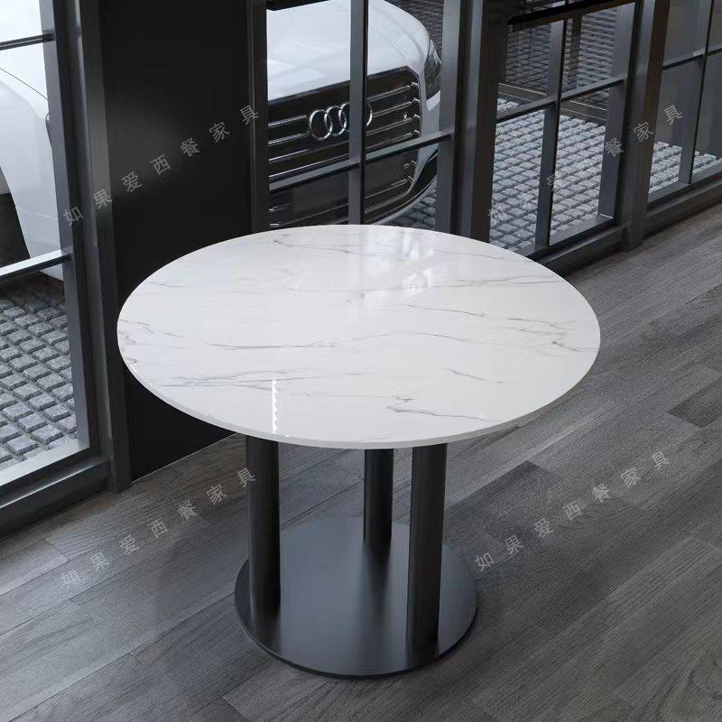 定制咖啡厅奶茶店岩板桌子清吧酒吧高吧桌餐饮店圆桌火锅餐桌椅,淘宝优惠券,粉丝福利购,淘宝优惠卷