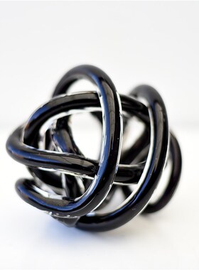 每周一三五10点上新/欧北风象色玻璃麻团抽彩艺术桌面装饰品G7-2