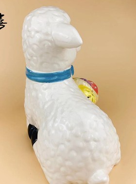 陶瓷可爱羊羊摆件客厅动物装饰家居饰品创意现代简约田园