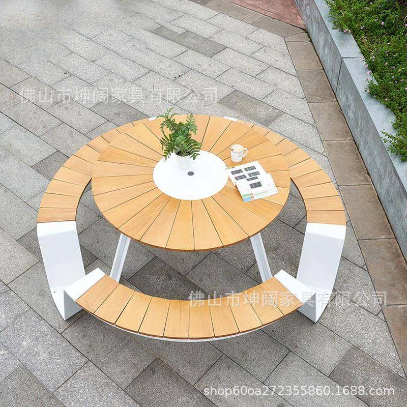 户外连体桌椅户外庭院连体桌椅公共场所公园椅卡座公园组合,淘宝优惠券,粉丝福利购,淘宝优惠卷