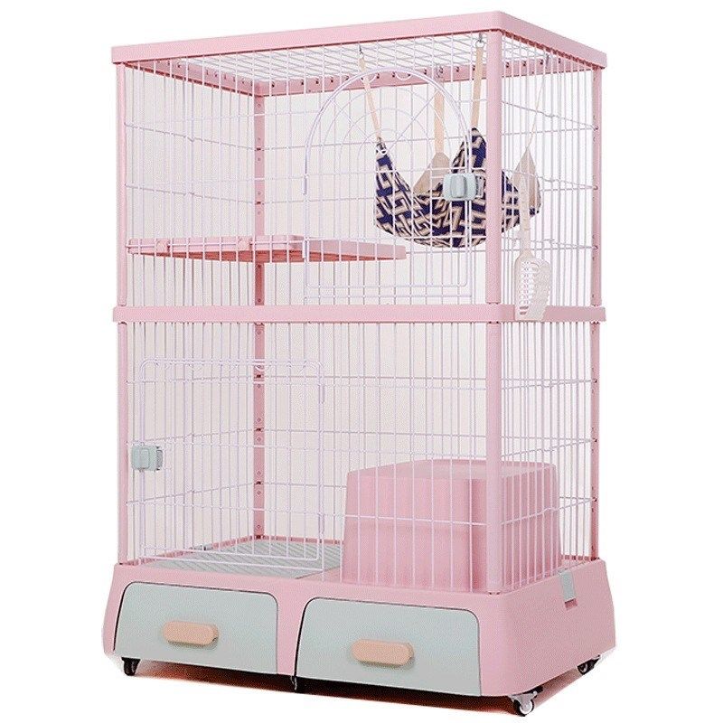 大猫笼子家用室内别墅猫砂盆厕所一体两层三层猫咪养猫舍猫窝猫屋,淘宝优惠券,粉丝福利购,淘宝优惠卷