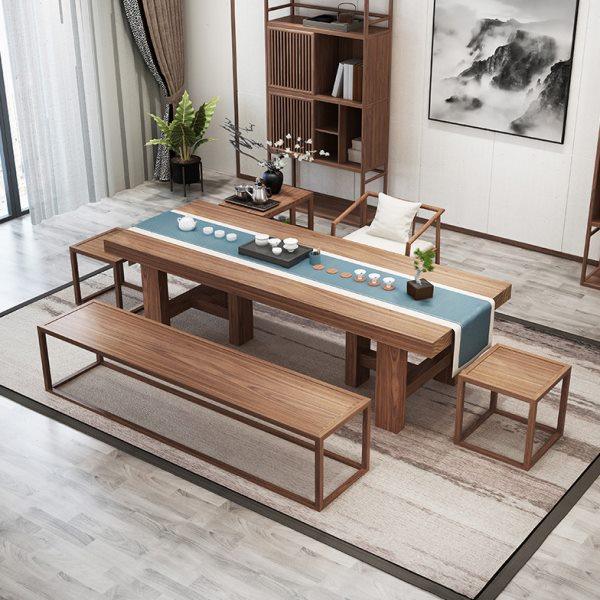 新中式实木茶桌椅组合 家用小户型功夫禅意喝茶桌 公司待客喝茶桌,淘宝优惠券,粉丝福利购,淘宝优惠卷