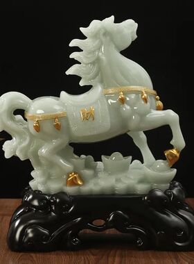 新款财富宝马招财马摆件工艺品客厅电视柜玄关酒柜办公室开业摆设