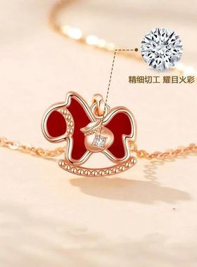 马上有钱本命年红色吊坠高级感简约百搭小众设计生肖项链送女朋友