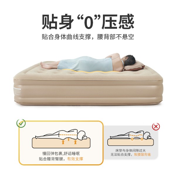 户外充气床垫帐篷单双人折叠睡垫野露营家用高打地铺自动充气垫床 - 图1