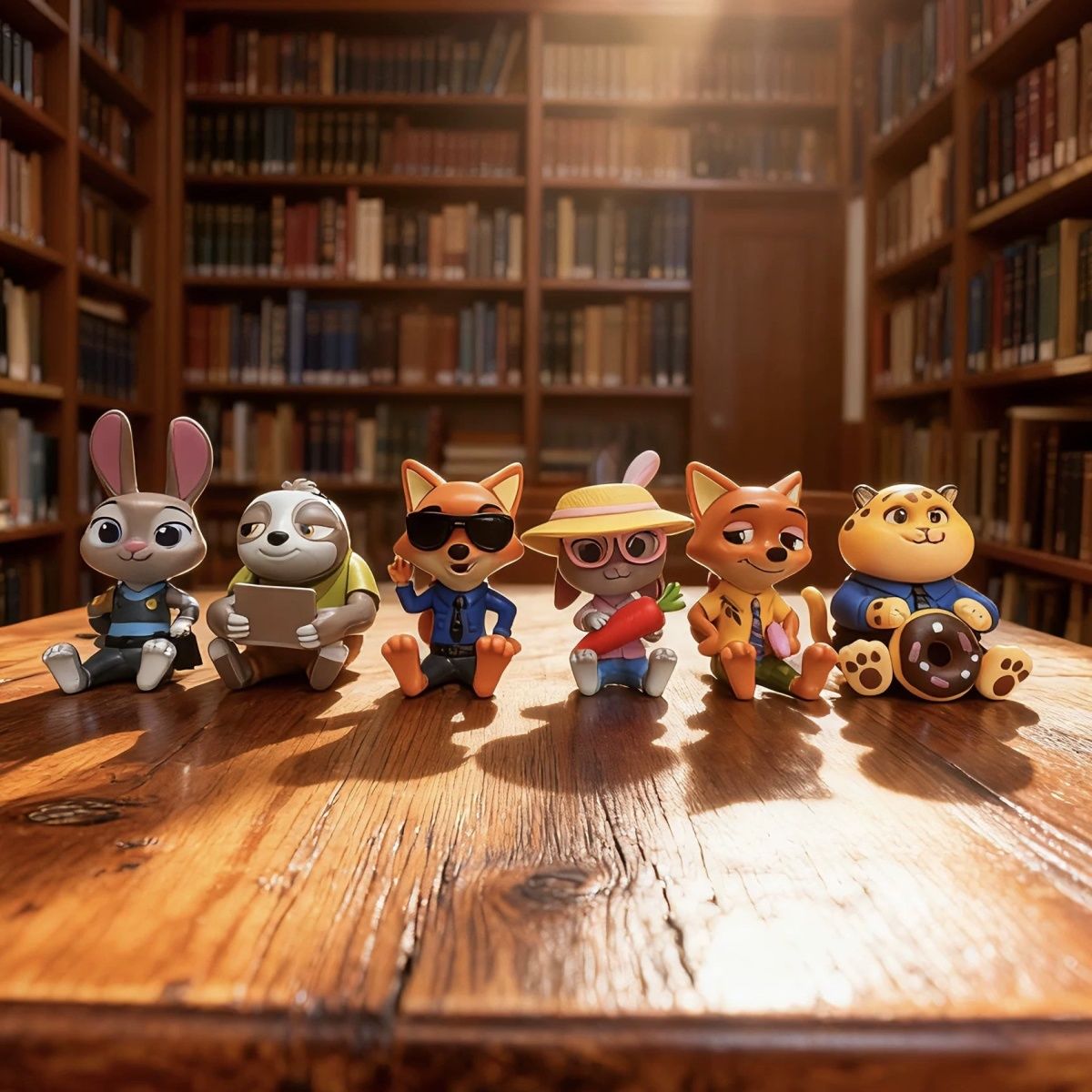 车载摆件肩靠肩疯狂动物城朱迪尼克汽车内中控台屏幕摆件装饰公仔 - 图1