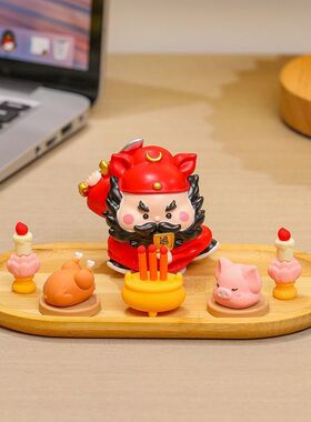 工位布置神器桌面祈福小摆件客厅玄关摆设办公室工位解压装饰品情