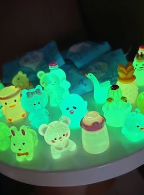 动物夜光盲袋小玩具卡通迷你可爱独立包装模型仿真小狗小猫礼物