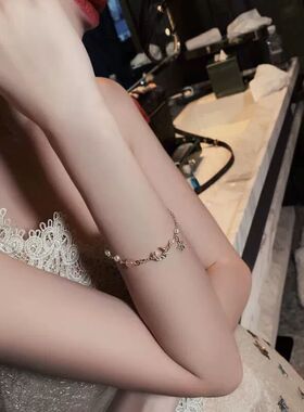 情侣少女韩版款森系二人礼物桃心学生三人闺蜜ins手链女饰品女