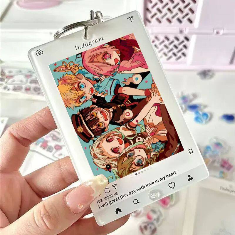 地缚少年花子君INS摇摇乐emoji谷美立牌小卡展示相框挂件含挂绳钥,淘宝优惠券,粉丝福利购,淘宝优惠卷