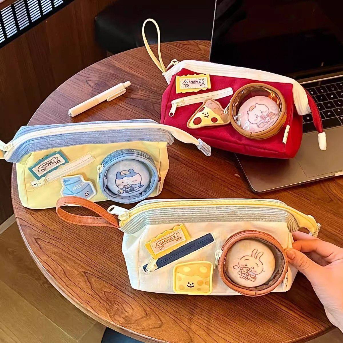 可爱食物痛包笔袋高颜值大容量ins风初高中学生文具铅笔盒收纳袋,淘宝优惠券,粉丝福利购,淘宝优惠卷