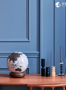 宏微地球手工地球仪书房客厅办公室样板间摆件双语地球仪25cm北斗