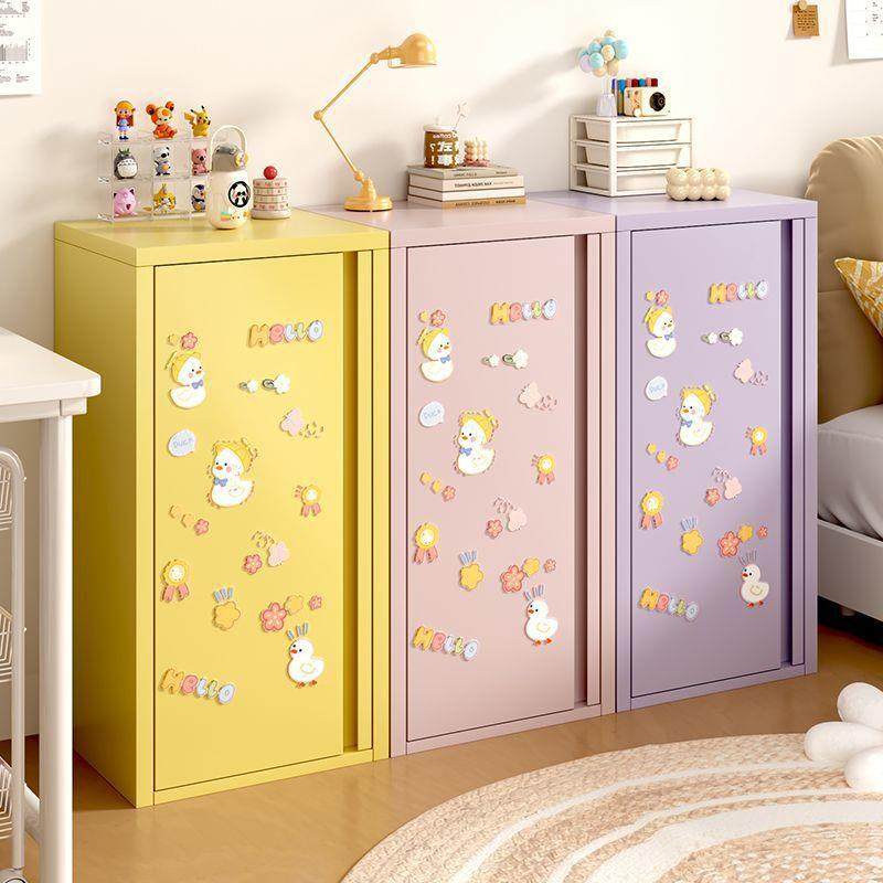 铁艺单门收纳柜奶油风客厅超窄夹缝柜多巴胺卧室床头柜钢制小柜子,淘宝优惠券,粉丝福利购,淘宝优惠卷