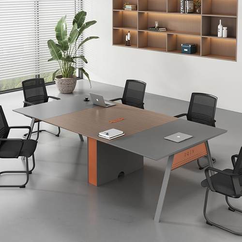 会议桌长桌长条桌简约现代风格会议室用办公桌洽谈桌接待桌培训桌 - 图2