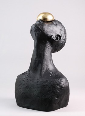 现代轻奢艺术雕塑黑白抽象人像摆件家居酒店别墅售楼处玄关艺术品