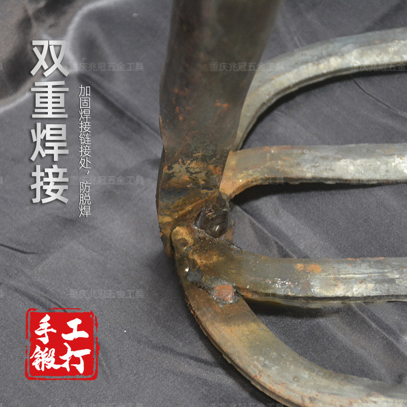 耙子农具多功能钢扒子铁耙子小耙子搂草松土种菜园林工具四齿钉耙,淘宝优惠券,粉丝福利购,淘宝优惠卷