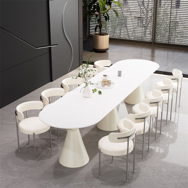 轻奢岩板会议长桌工作台6-10人大型餐桌商务会客接待洽谈桌椅组合,淘宝优惠券,粉丝福利购,淘宝优惠卷