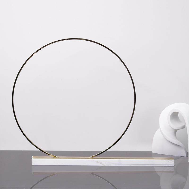 北欧简约创意Q型圆环大理石摆件装饰品样板房客厅茶几软装摆设,淘宝优惠券,粉丝福利购,淘宝优惠卷
