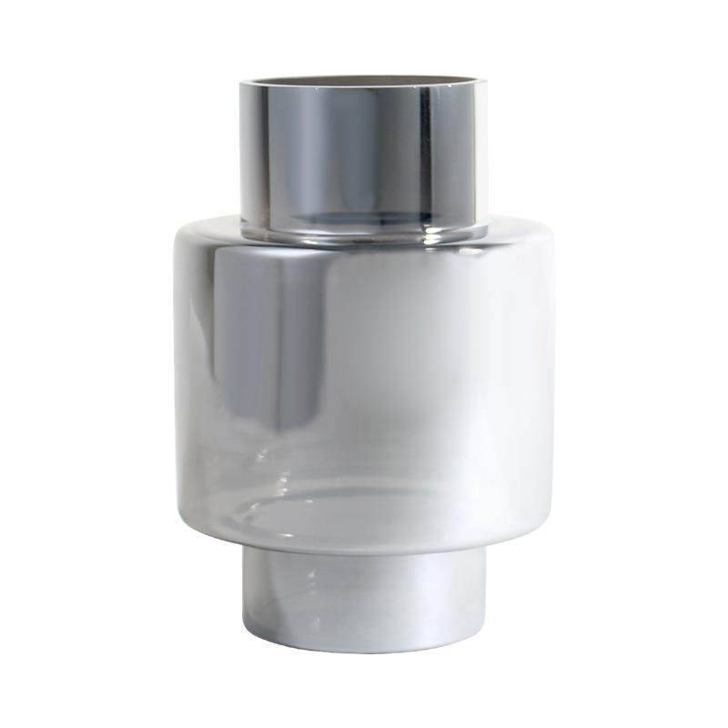 简约现代银白色透明磨砂玻璃不规则圆形水培花瓶插干花花器摆件,淘宝优惠券,粉丝福利购,淘宝优惠卷