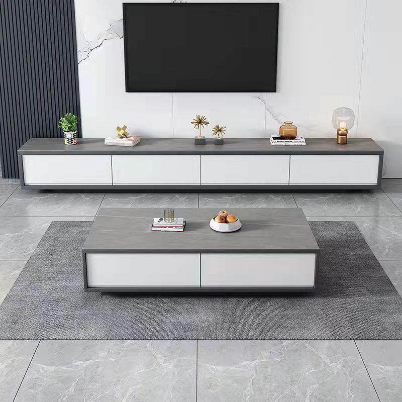 意式极简电视柜现代简约轻奢岩板茶几可储物带抽屉电视柜茶几组合,淘宝优惠券,粉丝福利购,淘宝优惠卷