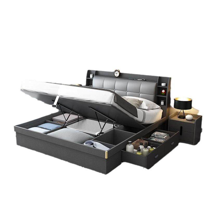 气动高箱储物床1.8米1.2m1.5主卧小户型收纳板式现代简约双人床,淘宝优惠券,粉丝福利购,淘宝优惠卷