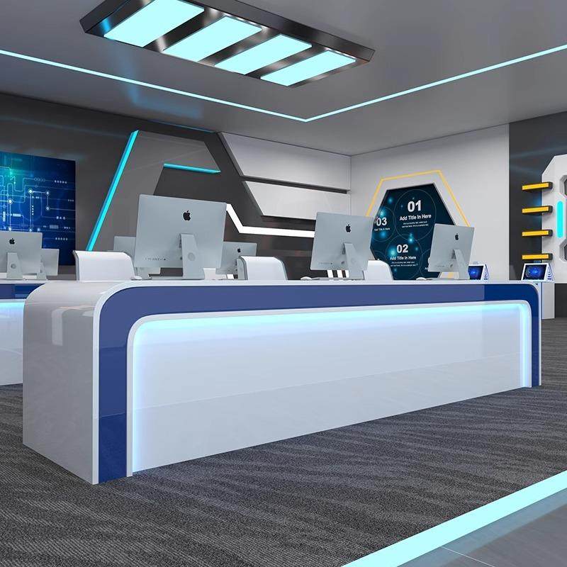 烤漆科技感调度台简约现代监控室控指挥中心控制台操作台电脑桌,淘宝优惠券,粉丝福利购,淘宝优惠卷