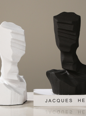 现代简约树脂抽象人物雕塑摆件创意客厅玄关室内样板间装饰品摆设