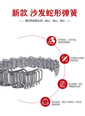 厂家 金属家具配件床垫弹簧蛇形座椅卷簧沙发平簧汽车弹簧夹