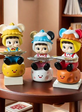 入门钥匙收纳卡通人物存钱罐玄关桌面装饰摆件现代轻奢可进可出小